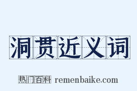 洞贯近义词是什么意思的图片